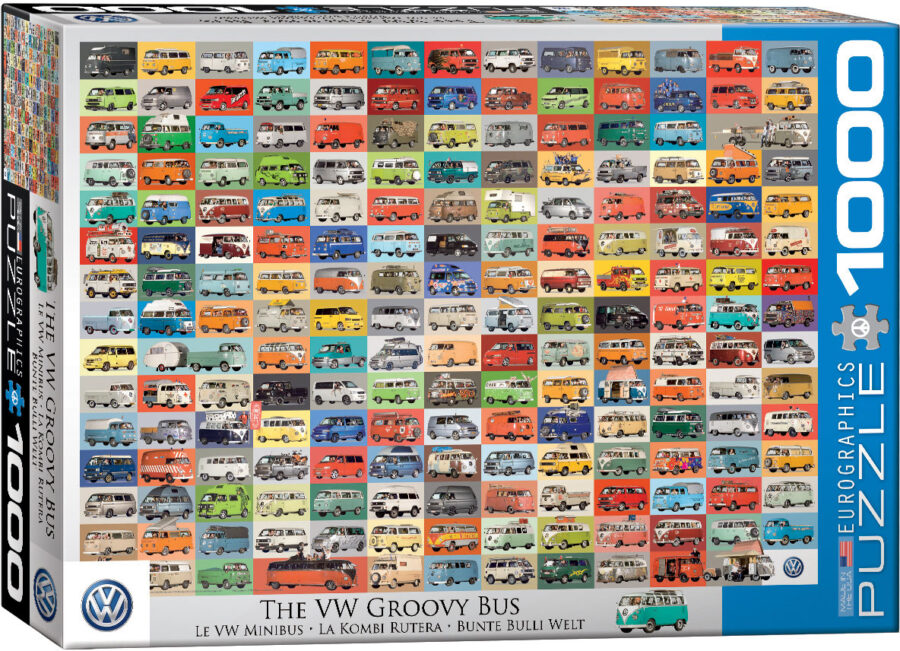 L'autobus VW Groovy, Puzzle 1000 pièces Puzzles pour adultes casse tête Jigsaw puzzle jeu de société puzzle jeu jouets