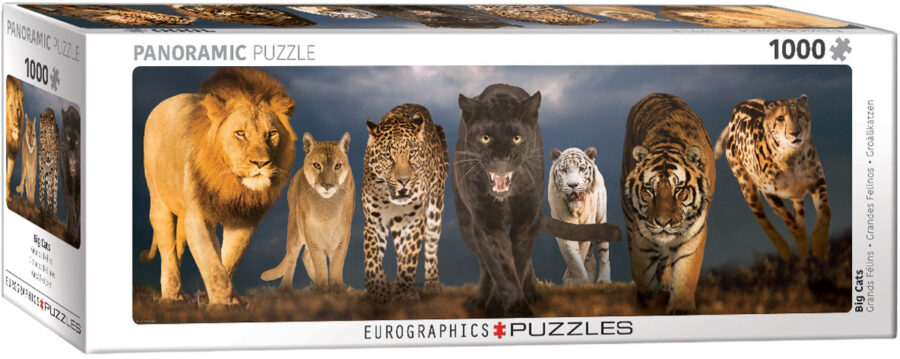 Gros chats, Puzzle 1000 pièces Panoramique Puzzles pour adultes casse tête Jigsaw puzzle jeu de société puzzle jeu jouets