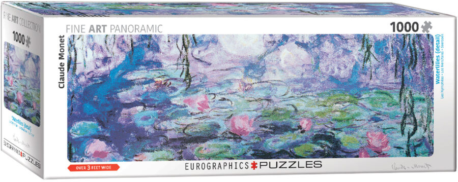 Waterlilies, puzzle 1000 pièces panoramique Puzzles pour adultes casse tête Jigsaw puzzle jeu de société jouets