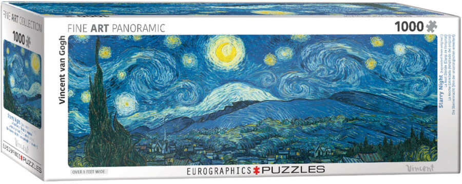 Panorama de la nuit étoilée (élargi depuis l'original), Puzzle 1000 pièces Panoramique Puzzles pour adultes casse tête Jigsaw puzzle jeu de société puzzle jeu jouets