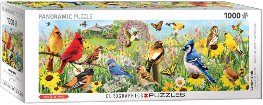 Oiseaux de jardin, Puzzle 1000 pièces panoramique Puzzles pour adultes casse tête Jigsaw puzzle jeu de société puzzle jeu jouets.