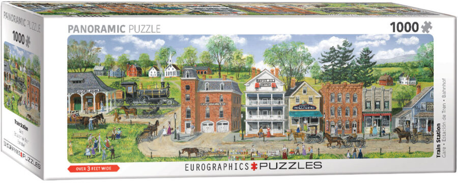 Gare, Puzzle 1000 pièces panoramique Puzzles pour adultes casse tête Jigsaw puzzle jeu de société puzzle jeu jouets