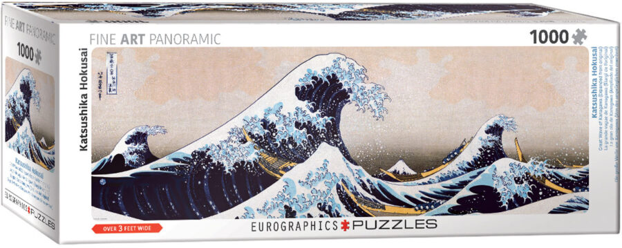 Grande vague de Kanagawa, Puzzle 1000 pièces Panoramique Puzzles pour adultes casse tête Jigsaw puzzle jeu de société puzzle jeu jouets