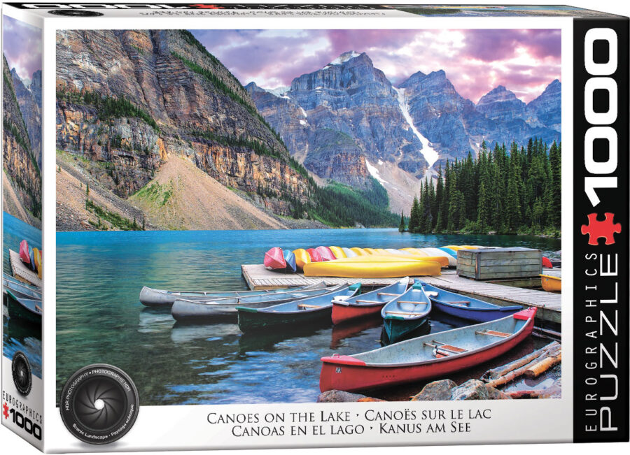 Canoes on the Lake, Puzzle 1000 pièces Puzzles pour adultes casse tête Jigsaw puzzle jeu de société puzzle jeu jouets