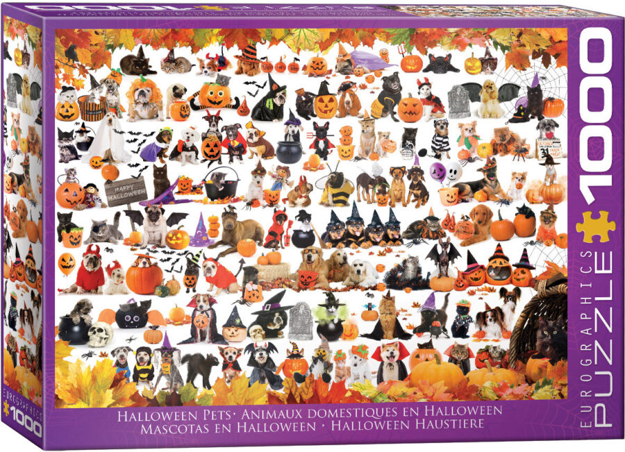 Halloween Pets, Puzzle 1000 pièces Puzzles pour adultes casse tête Jigsaw puzzle jeu de société puzzle jeu jouets