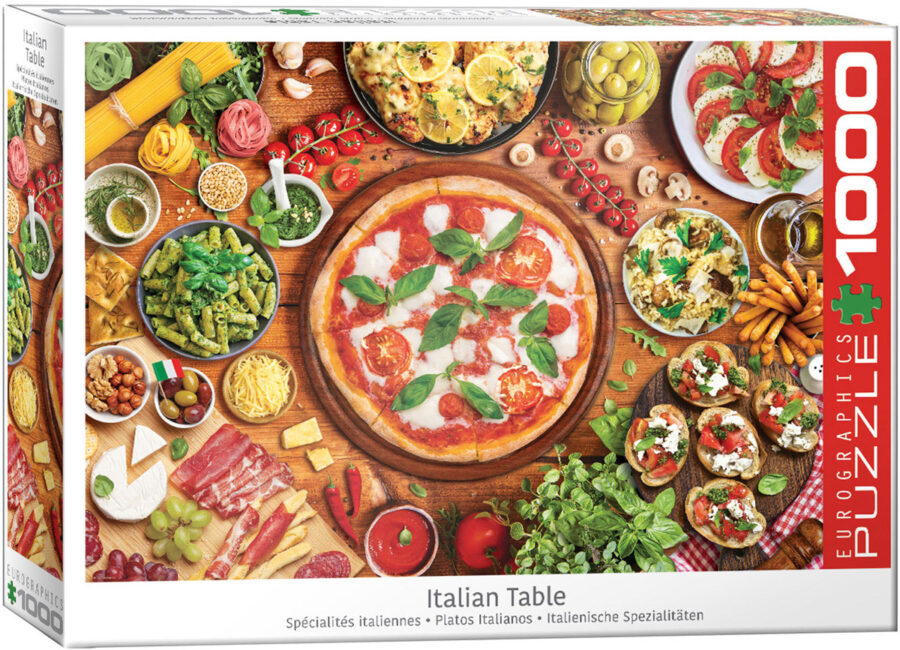 Table italienne, Puzzle 1000 pièces Puzzles pour adultes casse tête Jigsaw puzzle jeu de société puzzle jeu jouets